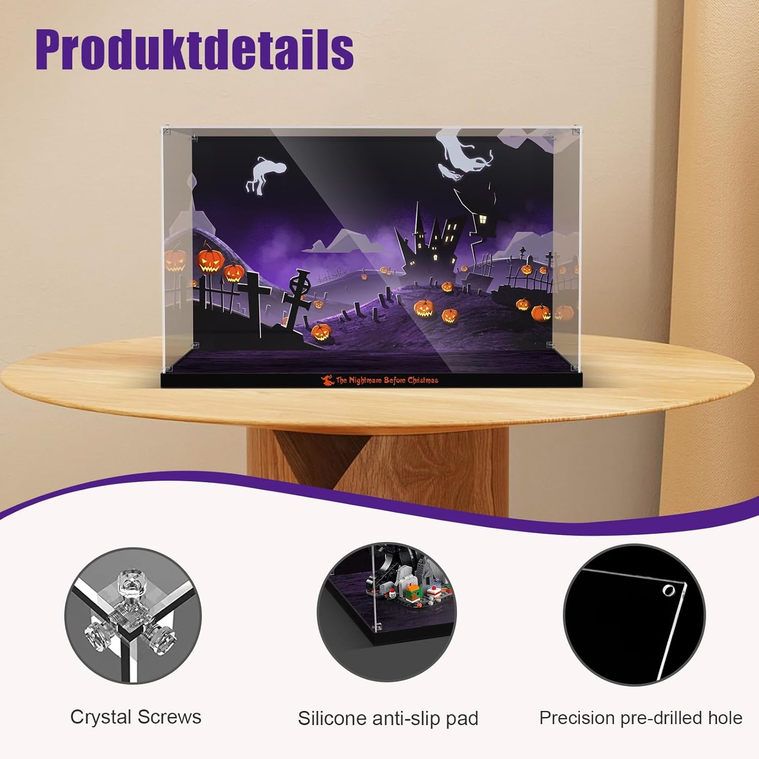 Cooldac Acryl Display Case voor Lego Tim Burton's Nightmare Before Christmas 21351