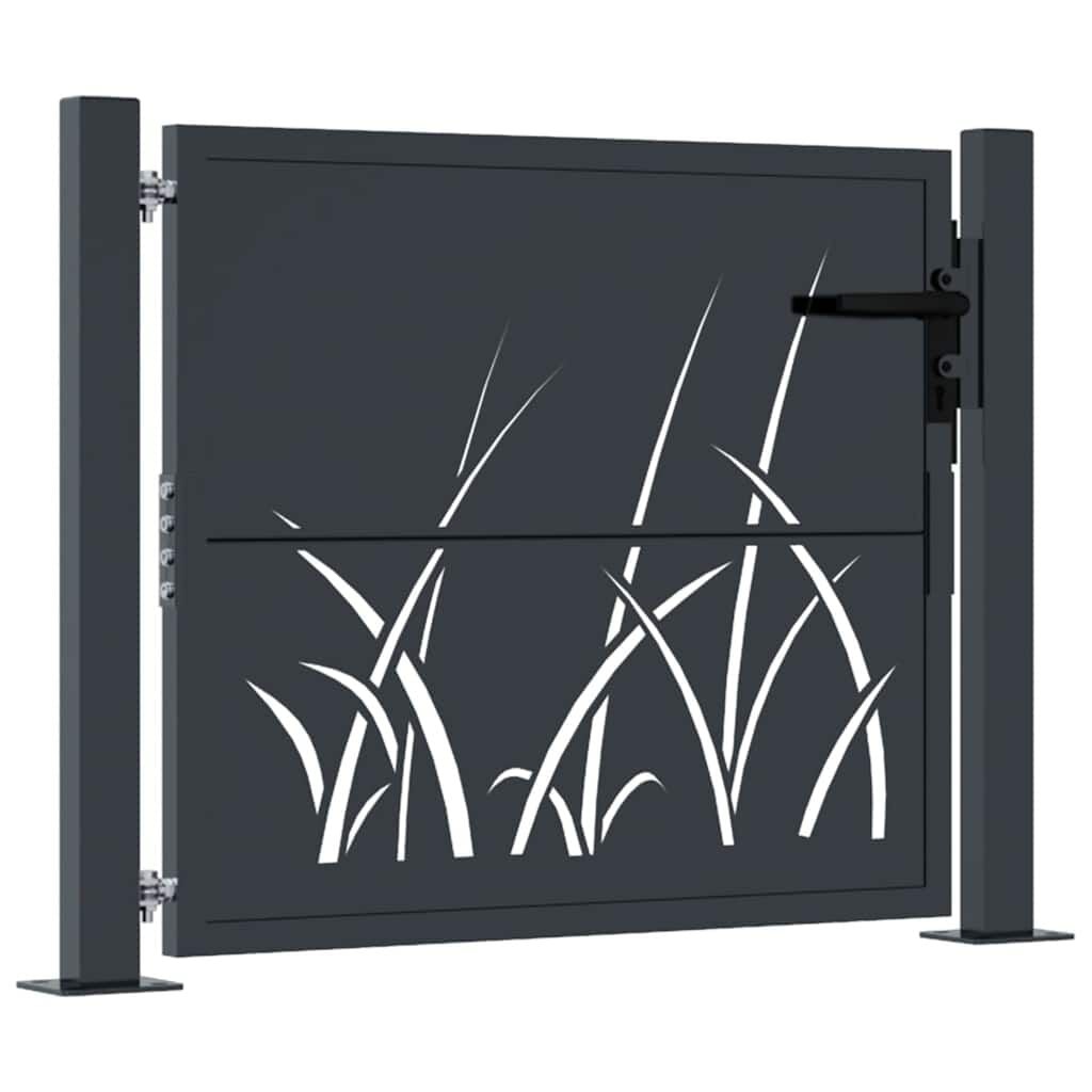 vidaXL Poort 105x105 cm Staal Antraciet - 35% Korting