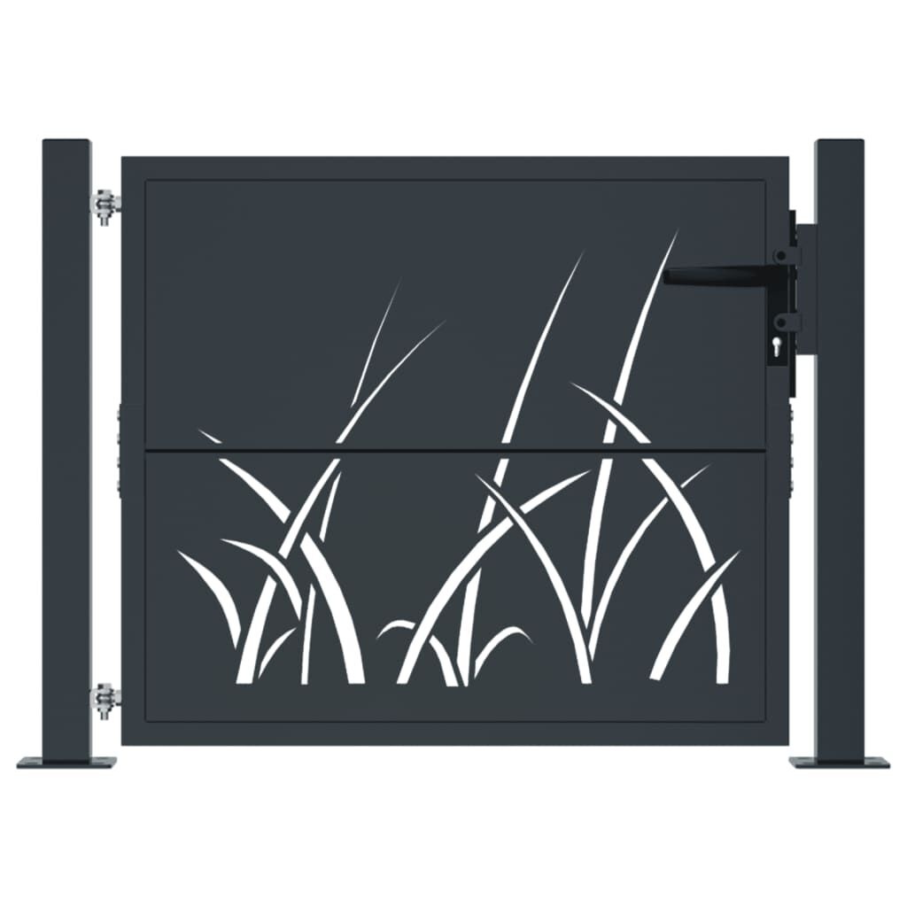vidaXL Poort 105x105 cm Staal Antraciet - 35% Korting