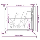 vidaXL Poort 105x105 cm Staal Antraciet - 35% Korting