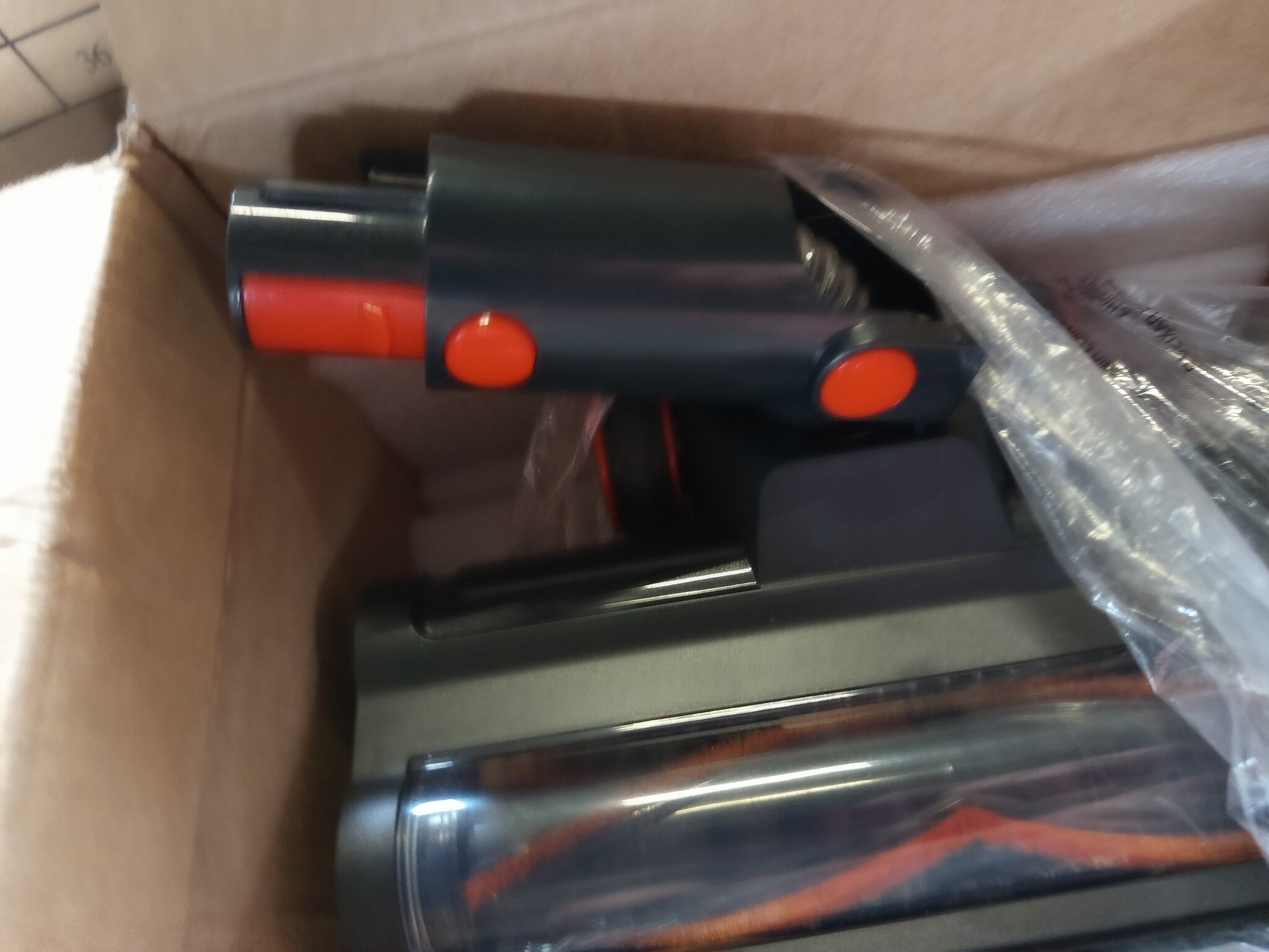VEVOR Draadloze Steelstofzuiger 40KPA - Zwart & Oranje - Met LED-scherm en Anti-Klit Borstel