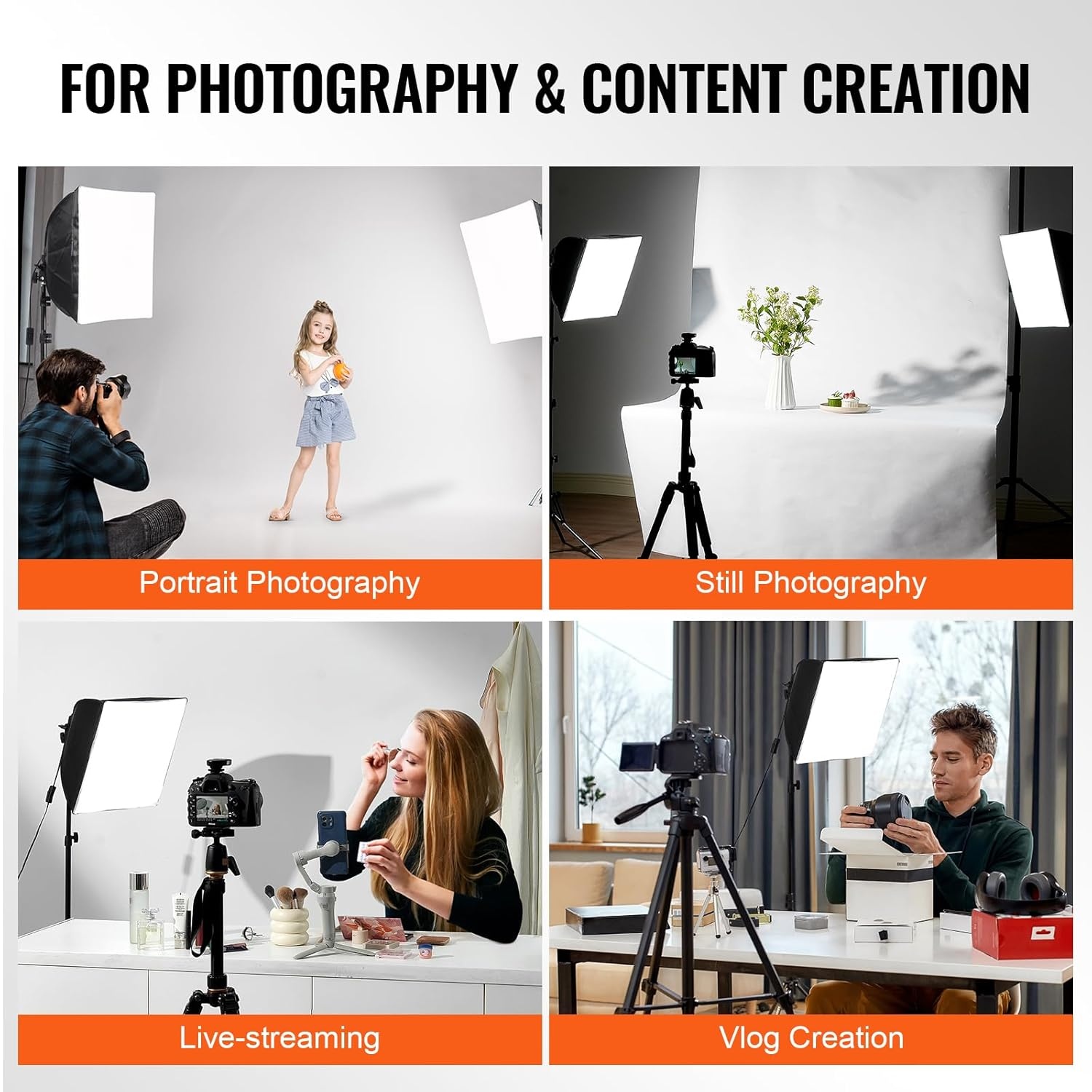 Softbox Verlichtingsset 400x400mm - 33% Korting!