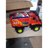 Dickie Toys - Unimog U530 Fire Rescue (50 cm) - grote brandweerauto met waterspuit en lier per stick-controller, kinderspeelgoed vanaf 3 jaar met licht en geluid, incl. batterijen