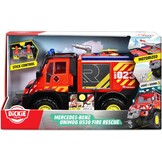 Dickie Toys - Unimog U530 Fire Rescue (50 cm) - grote brandweerauto met waterspuit en lier per stick-controller, kinderspeelgoed vanaf 3 jaar met licht en geluid, incl. batterijen