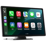 VEVOR Draadloze autoradio, centraal HD-touchscreen, 22,9 cm, compatibel met Apple CarPlay en Android auto, met achteruitrijcamera, spraakbediening, spiegellink, bluetooth, GPS-navigatie, voor auto