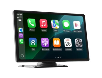 VEVOR Draadloze autoradio, centraal HD-touchscreen, 22,9 cm, compatibel met Apple CarPlay en Android auto, met achteruitrijcamera, spraakbediening, spiegellink, bluetooth, GPS-navigatie, voor auto