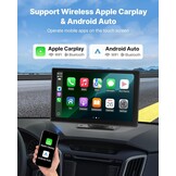 VEVOR Draadloze autoradio, centraal HD-touchscreen, 22,9 cm, compatibel met Apple CarPlay en Android auto, met achteruitrijcamera, spraakbediening, spiegellink, bluetooth, GPS-navigatie, voor auto