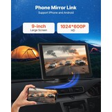 VEVOR Draadloze autoradio, centraal HD-touchscreen, 22,9 cm, compatibel met Apple CarPlay en Android auto, met achteruitrijcamera, spraakbediening, spiegellink, bluetooth, GPS-navigatie, voor auto