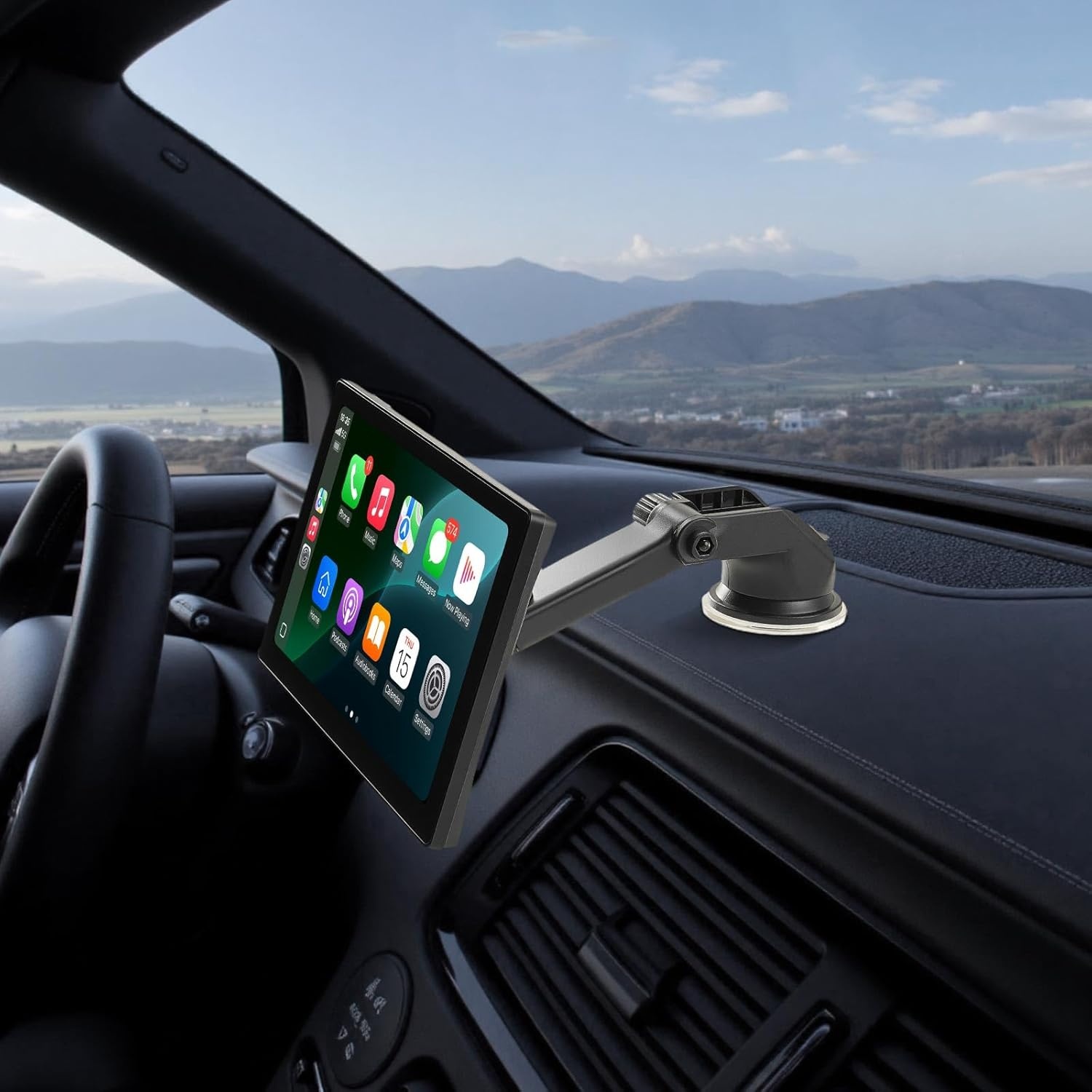 VEVOR Draadloze autoradio, centraal HD-touchscreen, 22,9 cm, compatibel met Apple CarPlay en Android auto, met achteruitrijcamera, spraakbediening, spiegellink, bluetooth, GPS-navigatie, voor auto
