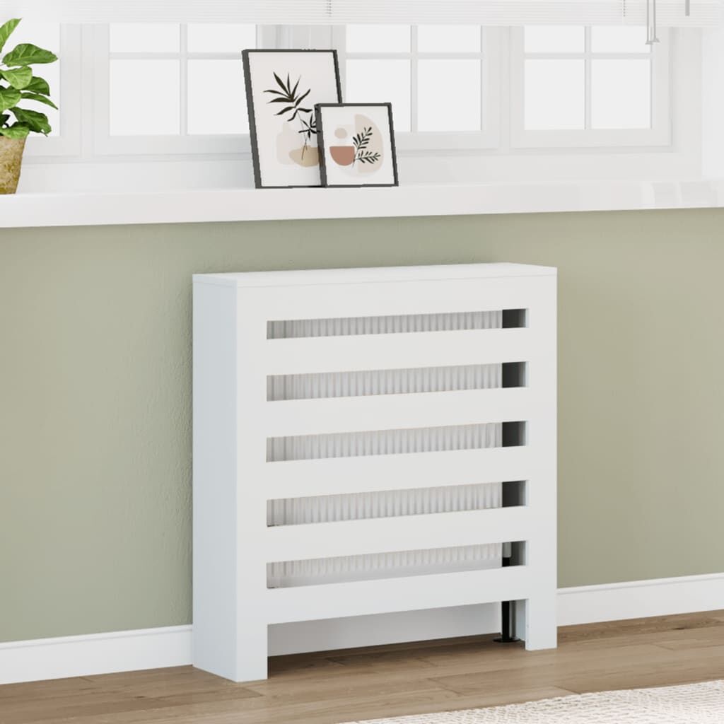 vidaXL Radiatorombouw 78x20x82 cm bewerkt hout wit