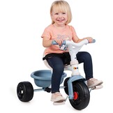 Smoby - Be Fun Blauwe Driewieler - Verstelbare en Afneembare Ouderlijke Wandelstok Tot 95 Cm - Veiligheidsgordel - Vanaf 15 Maanden - Gemaakt in Spanje