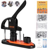 VEVOR Badge Machine 32 mm Badge Press with 500 Consumables, Magic Book and Circle Cutter, Machine for Making Badges Made of Robust Plastic, for Making Pin Badges