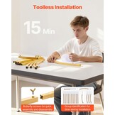 VEVOR 3 Pack 7.4 Inch 6 Feet Arch Backdrop Stand, Stable Structure, Easy Assembly, Gold Metal Stand for Wedding, Birthday Party, Graduation, Party - Maat 7.2ft,6.6ft,6ft