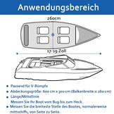 Big Ant 600D bootafdekking, 100% waterdicht, bootzeilen, stofdicht, UV-bestendig bootzeil voor jacht, snelboot, visboot, V-romp, 4 x 40 m