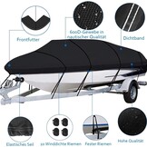 Big Ant 600D bootafdekking, 100% waterdicht, bootzeilen, stofdicht, UV-bestendig bootzeil voor jacht, snelboot, visboot, V-romp, 4 x 40 m