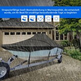 Big Ant 600D bootafdekking, 100% waterdicht, bootzeilen, stofdicht, UV-bestendig bootzeil voor jacht, snelboot, visboot, V-romp, 4 x 40 m