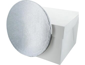1 taartdoos met 1 onderzetter, 30 x 30 x 20 cm (verpakking van 12 inch)