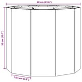 vidaXL Plantenbak Roestig 60 x 60 x 50 cm Cortenstaal