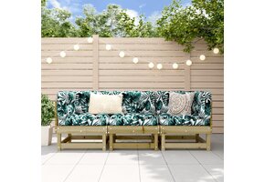 vidaXL 3-delige Loungeset Grenenhout - 41% Korting