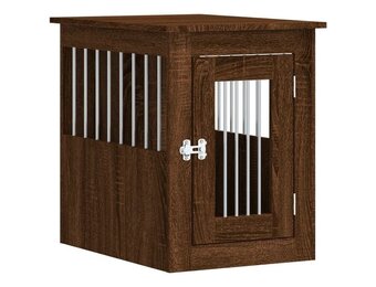 Hondenbench & bijzettafel bruin eiken, 45x62x59 cm - 29% Korting!