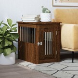 Hondenbench & bijzettafel bruin eiken, 45x62x59 cm - 29% Korting!