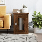 Hondenbench & bijzettafel bruin eiken, 45x62x59 cm - 29% Korting!