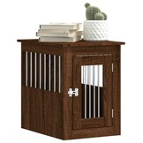 Hondenbench & bijzettafel bruin eiken, 45x62x59 cm - 29% Korting!