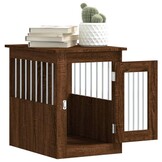 Hondenbench & bijzettafel bruin eiken, 45x62x59 cm - 29% Korting!