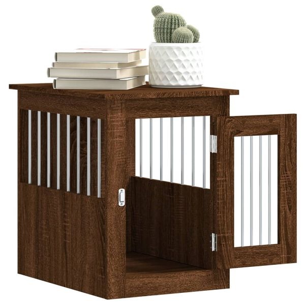 Hondenbench & bijzettafel bruin eiken, 45x62x59 cm - 29% Korting!