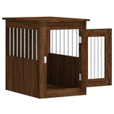 Hondenbench & bijzettafel bruin eiken, 45x62x59 cm - 29% Korting!