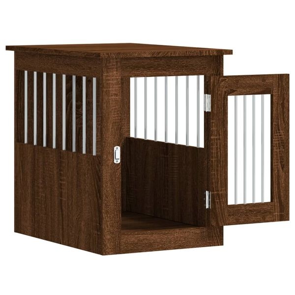 Hondenbench & bijzettafel bruin eiken, 45x62x59 cm - 29% Korting!