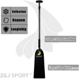 Drakenboot peddel koolstofvezel, verstelbaar 110-132cm, T-greep