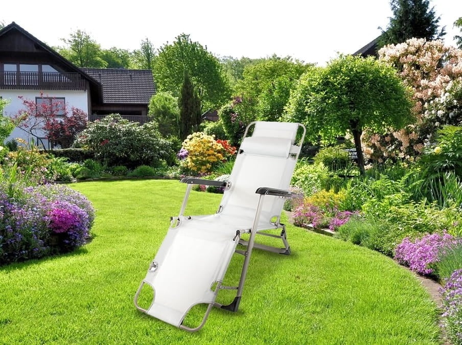 Premium Weerbestendig Tuinligbed - Duurzame Relaxstoel met Matras - 120kg