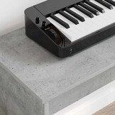 vidaXL Keyboardstand Beton Grijs 120 x 32 x 64 cm Bewerkt hout
