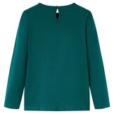 Kindershirt met lange mouwen 104 donkergroen