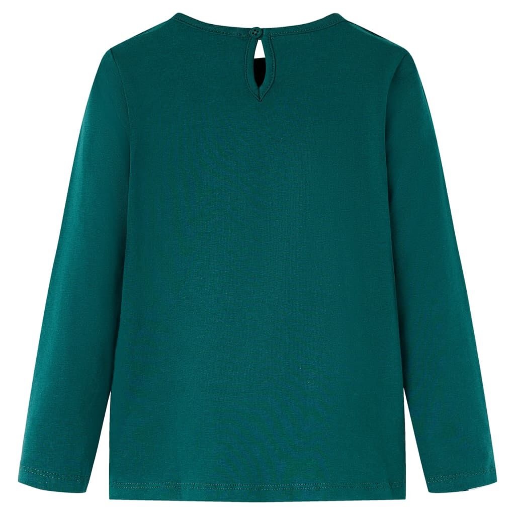 Kindershirt met lange mouwen 104 donkergroen