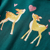 Kindershirt met lange mouwen 104 donkergroen