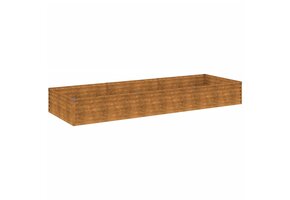 Verhoogde plantenbak van cortenstaal - 291x100x36 cm - 41% korting!