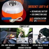 MAGIC SELECT Noodlicht V 16, goedgekeurd door de DGT voor noodgevallen, Noodlamp voor auto en motorfiets, magnetische zaklamp voor voertuigen