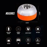 MAGIC SELECT Noodlicht V 16, goedgekeurd door de DGT voor noodgevallen, Noodlamp voor auto en motorfiets, magnetische zaklamp voor voertuigen