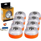 6x Noodlamp V-16, Goedgekeurd door de DGT voor Noodgevallen, voor Auto en Motorfiets, Magnetische Zaklamp voor Voertuigen. Dubbele USB-autolader.