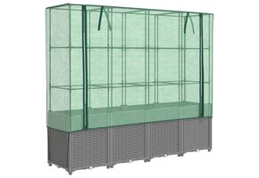 Verhoogde Plantenbak met Kasdek (Rattanlook) - 47% Korting!