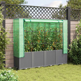 vidaXL Plantenbak verhoogd met kashoes 160x40x153 cm rattanlook