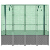vidaXL Plantenbak verhoogd met kashoes 160x40x153 cm rattanlook