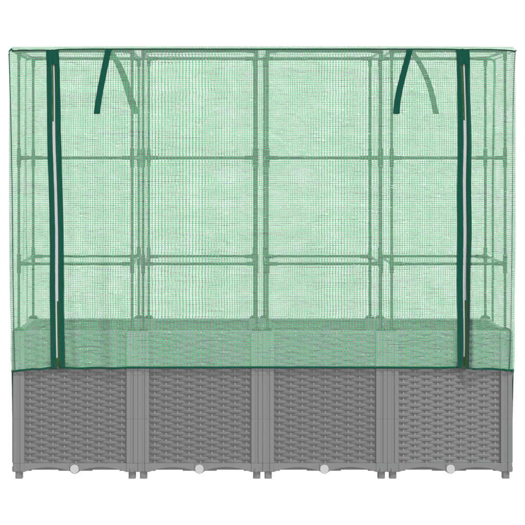 vidaXL Plantenbak verhoogd met kashoes 160x40x153 cm rattanlook
