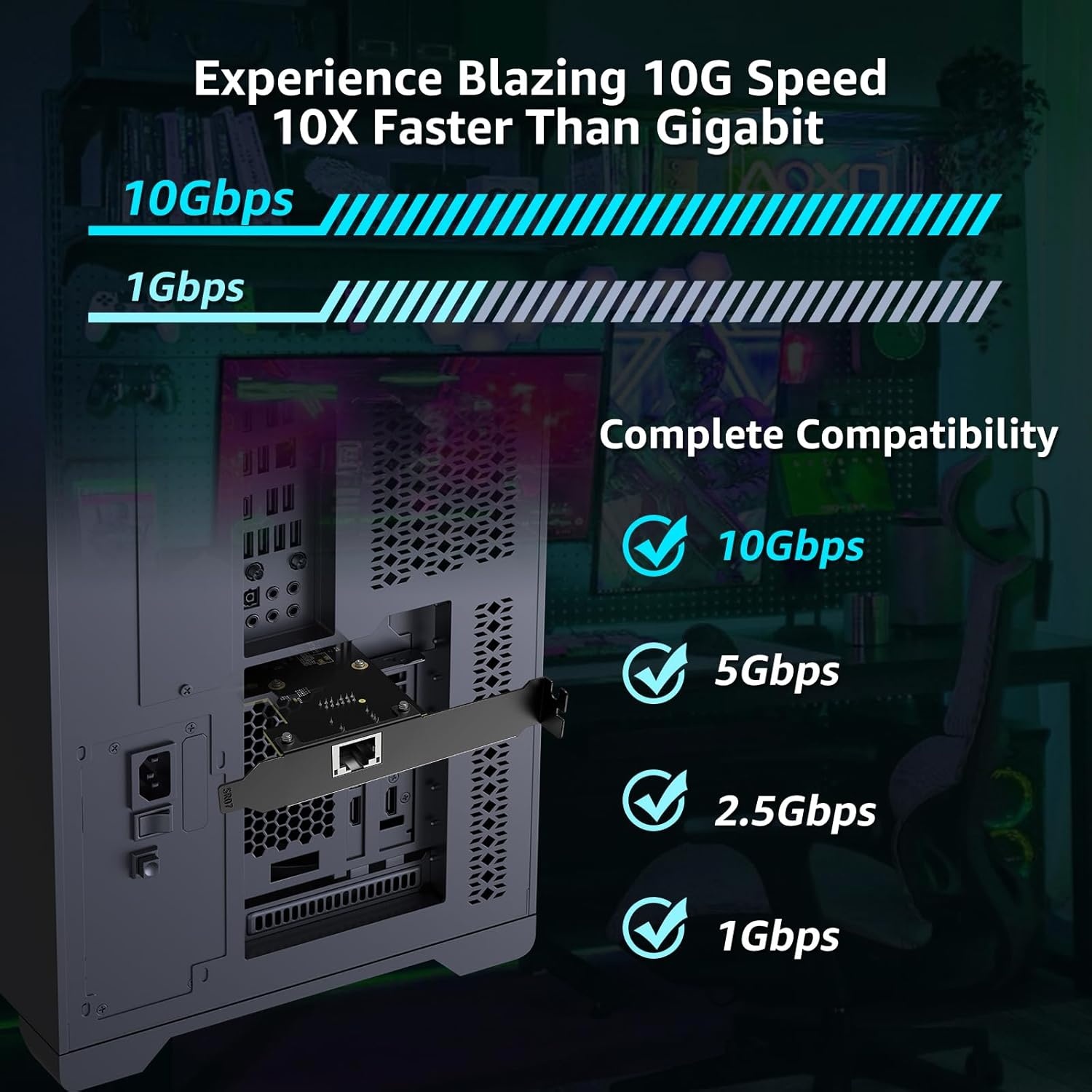 YuanLey 10G PCIe Netwerkkaart met Marvell AQC113 Controller