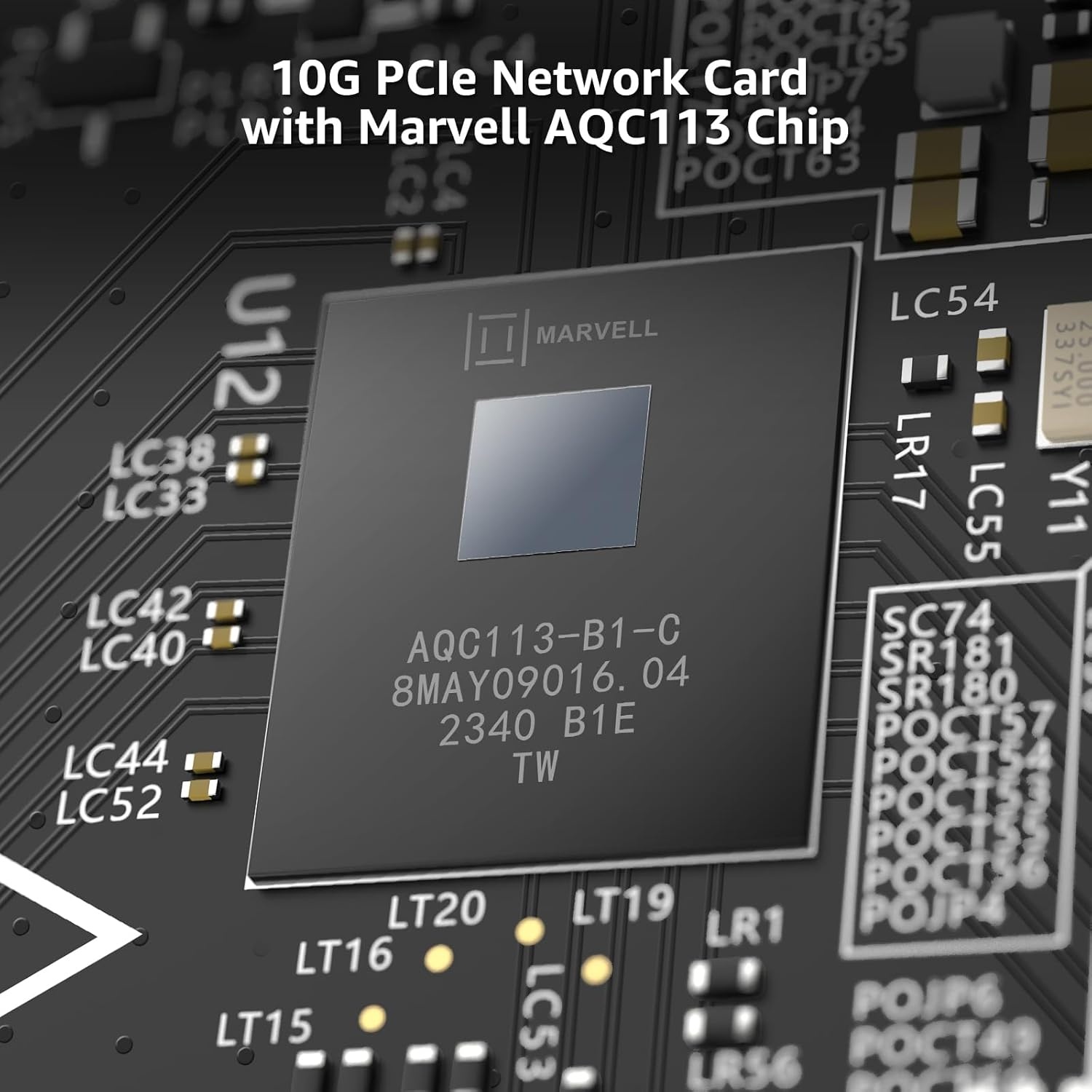 YuanLey 10G PCIe Netwerkkaart met Marvell AQC113 Controller
