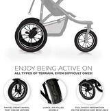 Kinderkraft HELSI 2 Buggy up to 27 kg, Buggy from Birth, Walker with Large Pneumatic Tyres, Reclining Function, Adjustable Parent Handle, Foldable, Underseat Basket, Black