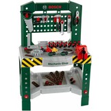 Theo Klein 8574 Bosch werkbank met 77 onderdelen I Met gereedschap en toebehoren I Werkblad met leerfunctie I Speelgoed voor kinderen vanaf 3 jaar