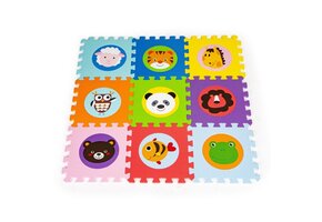 EVA Speelmat Puzzel Dieren Thema - 90x90cm - 54% Korting!